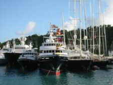 Antigua Yacht Charters - boats at the dock, yachting in antigua