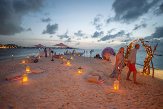 Indigo Event Services, Antigua Event Management: wedding aisle on the beach
