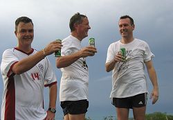 Hash Hash Harriers in Antigua and Barbuda – hashers drinking beer after run