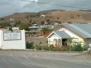 Tyrells Baptist Church, Antigua Churches: Outside view of the church