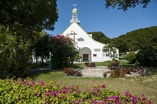 Spring Garden Moravian Church, Antigua Churches: Outside view of the church