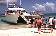Tropical Adventures, Antigua Tours and Excursions: Boarding the Excellence Catamaran