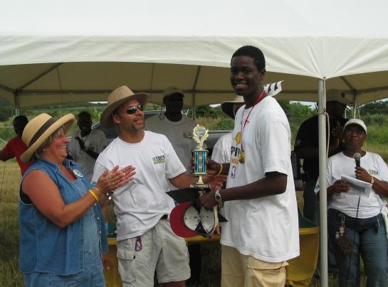 Antiguan Kite Building Champion Javon English