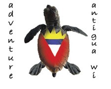 Adventure Antigua - snorkelling and eco tours logo , turtle back Antigua and Barbuda Flag