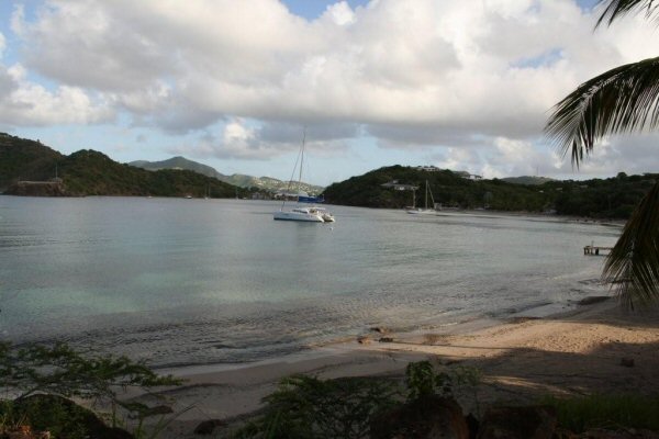 G3. One sole catamaran in the harbour, as this walk was in September, come back in December and the 